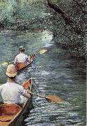 Gustave Caillebotte Canoeing on the Yerres painting